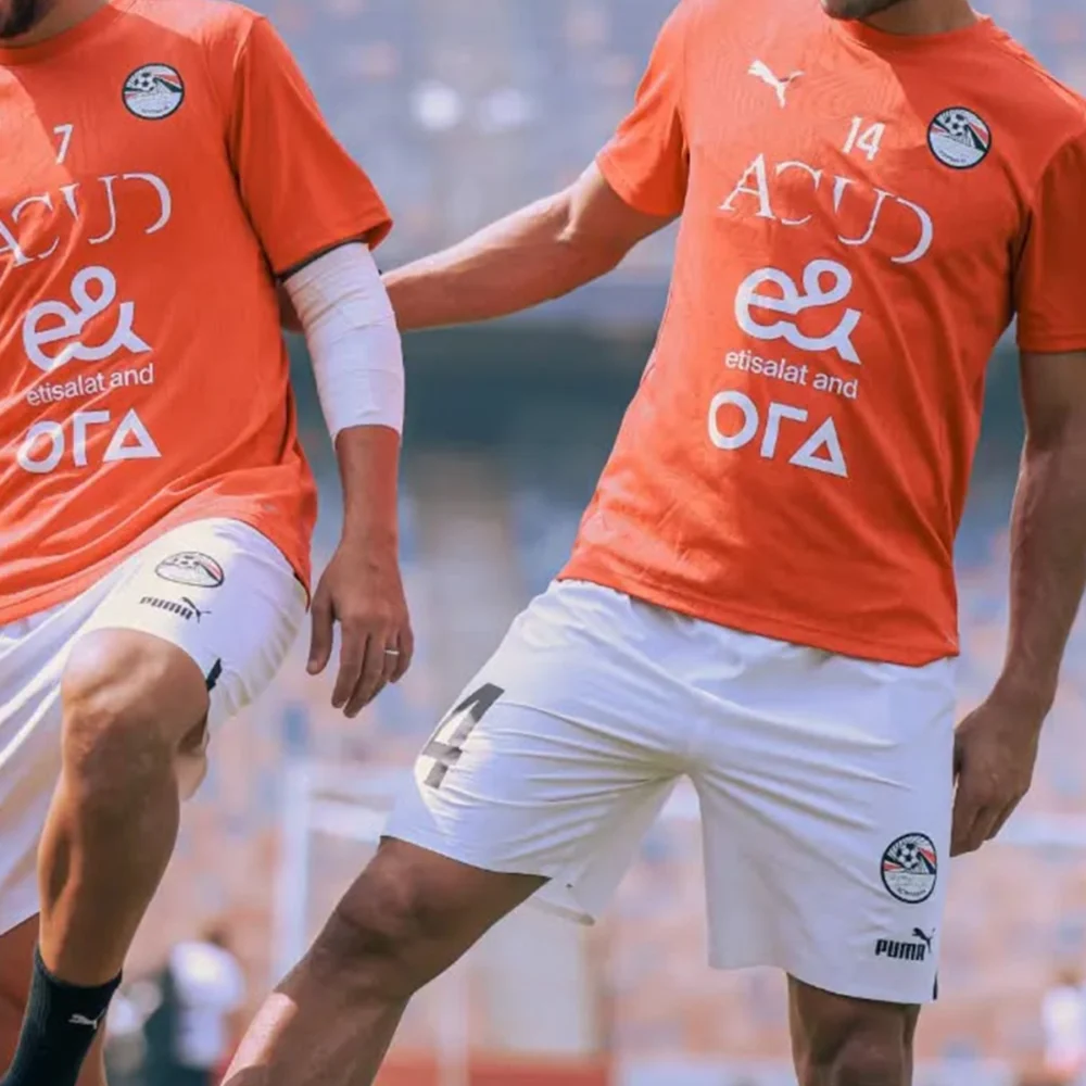 Maillot d'entraînement rouge graphique Égypte 24/25