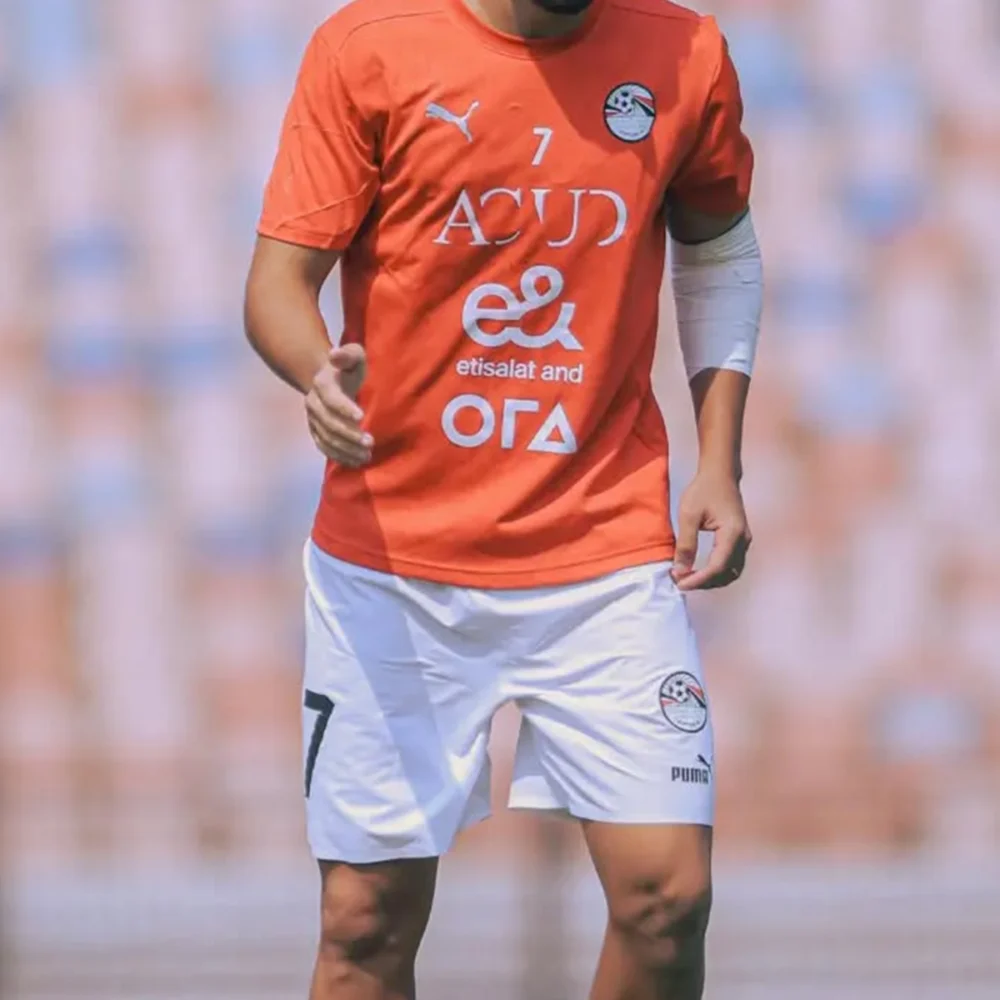 Maillot d'entraînement rouge graphique Égypte 24/25