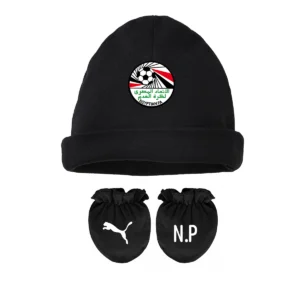 BNNET-GANTS-NOIR Ensemble bonnet & gants noir bébé Égypte