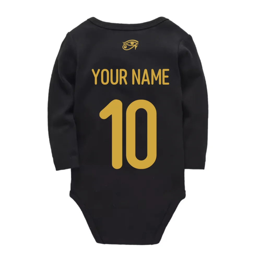 BODY-BEBE-LONG-DORE-NOIR-BACK Body bébé "Visit Egypt" – Manches longues