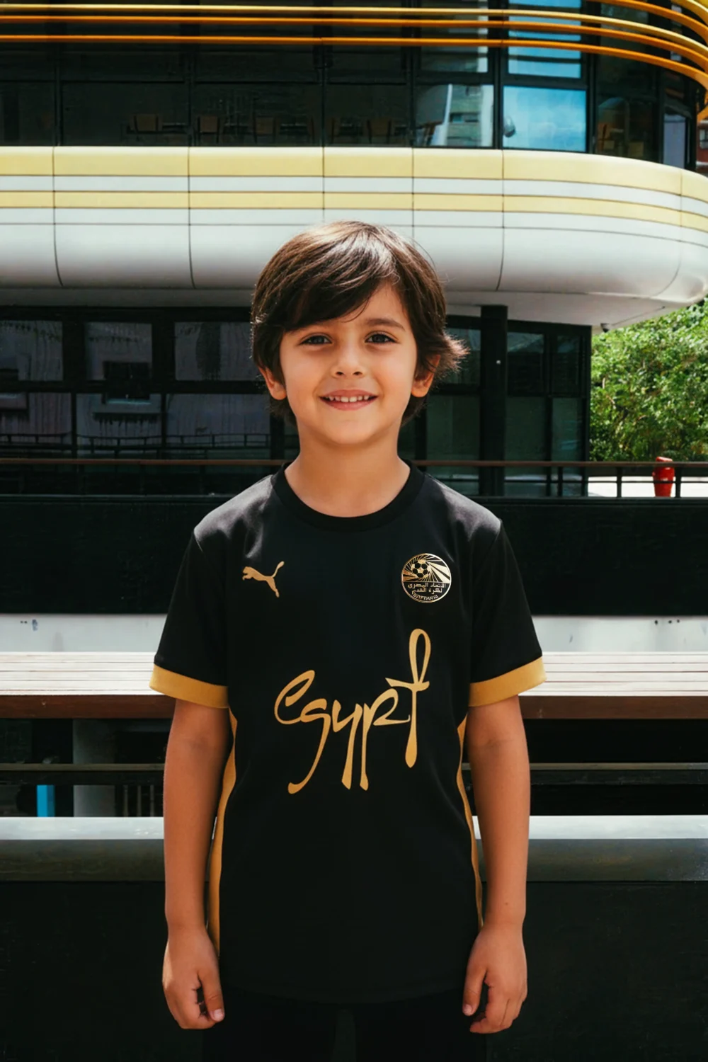 Maillot concept noir junior « Visit Egypt »