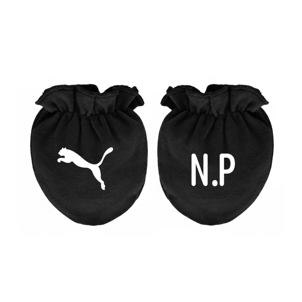 PANTOUFLES-BEBE-EFA-NOIR Ensemble bonnet & gants noir bébé Égypte