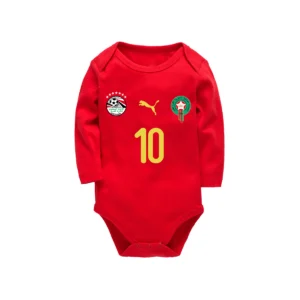 Body bébé rouge Égypte/Maroc – Manches longues