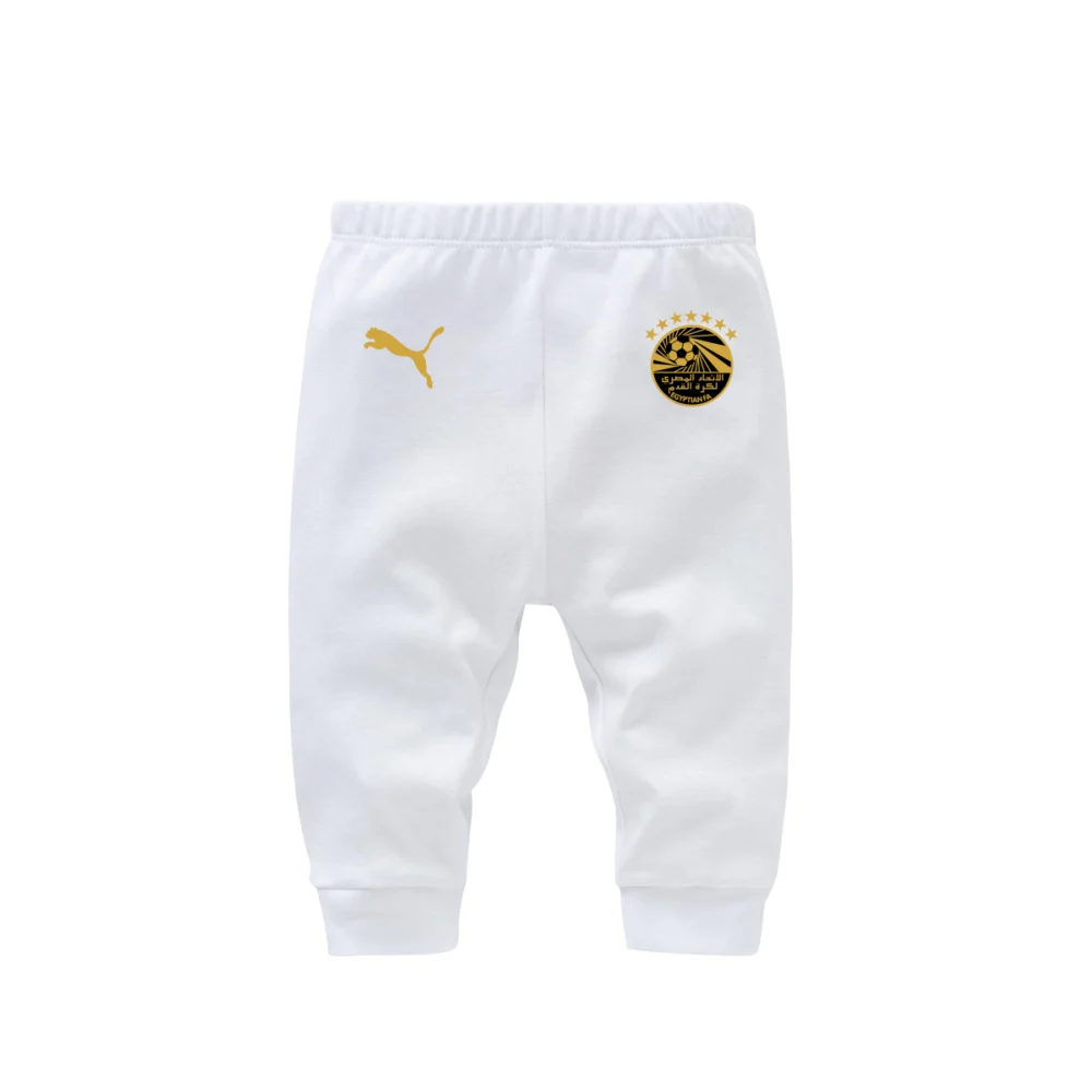 PANTALON-BEBE-EFA-BLANC-OR Pantalon bébé blanc&or Égypte “Visit Egypt”