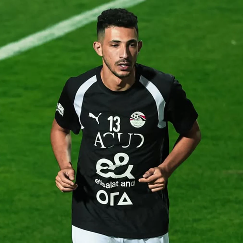 ttbw1 Maillot d'entraînement pro graphique noir/blanc Égypte 26/27