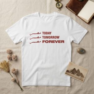 T-shirt blanc "مصر Today مصر Tomorrow مصر Forever"