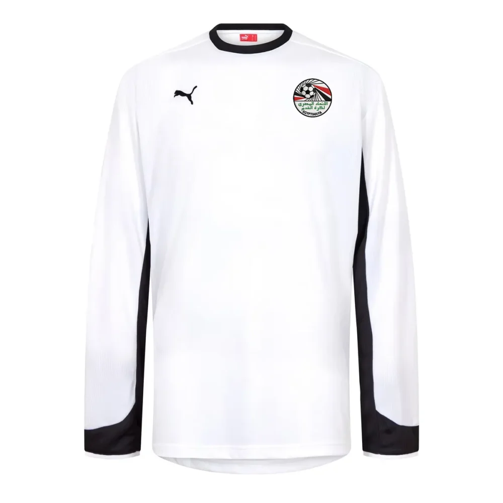 maillot manches longues blanc training 2008 - face Maillot d'entraînement manches longues blanc Égypte 2008