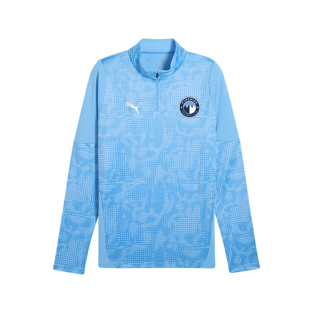 Sweat 1/4 zip graphique bleu ciel PYRAMIDS FC 26/27